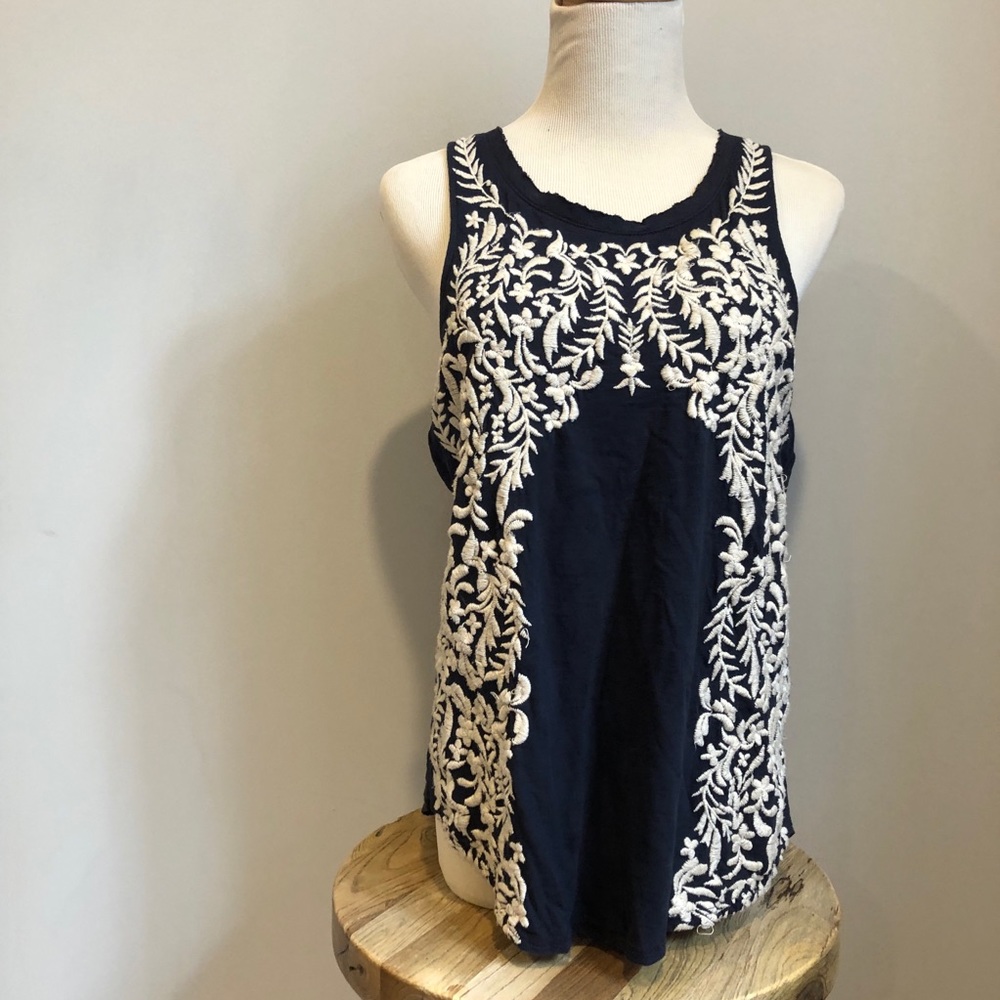 Lucky Brand Embroidered Racerback Tank